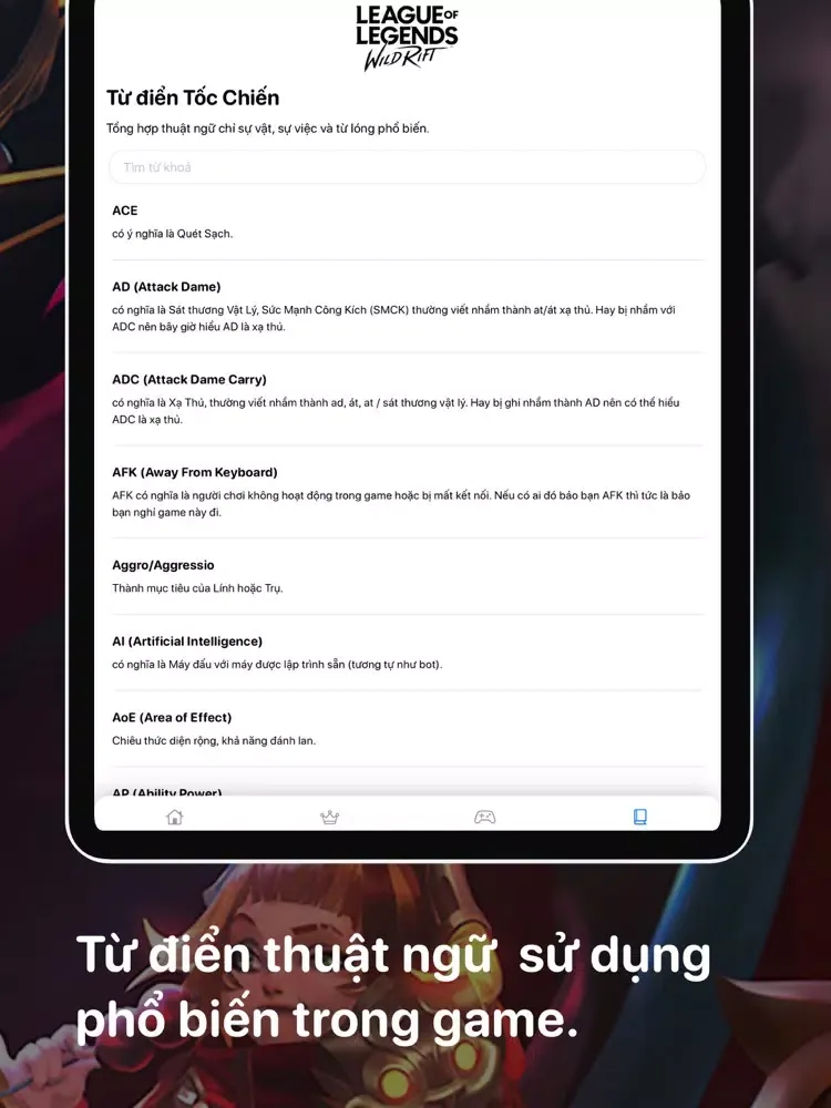 Tangkapan skrin Tốc Chiến Guide iPad 