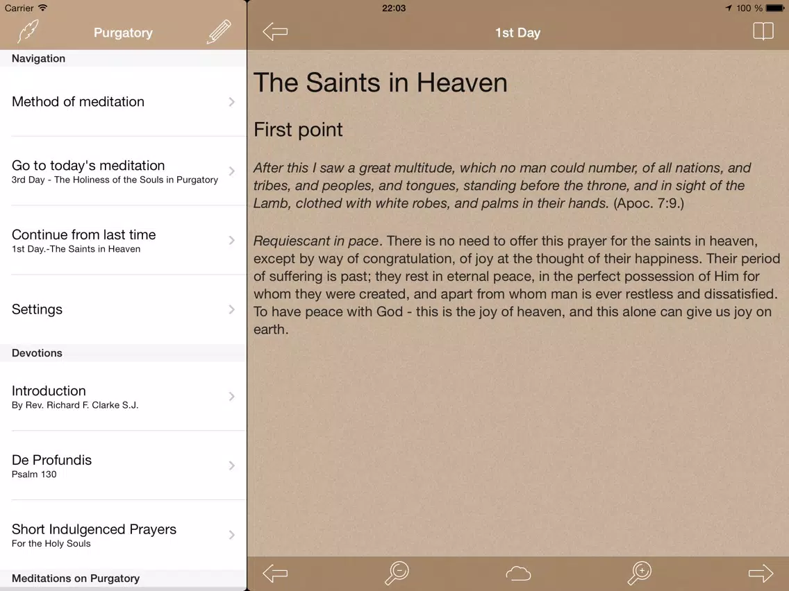 Purgatory: Catholic Meditations for Every Day in a Month iPad  スクリーンショット