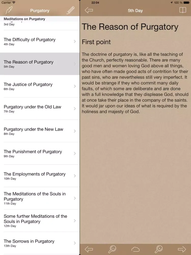 Tangkapan layar Purgatory: Catholic Meditations for Every Day in a Month iPad 