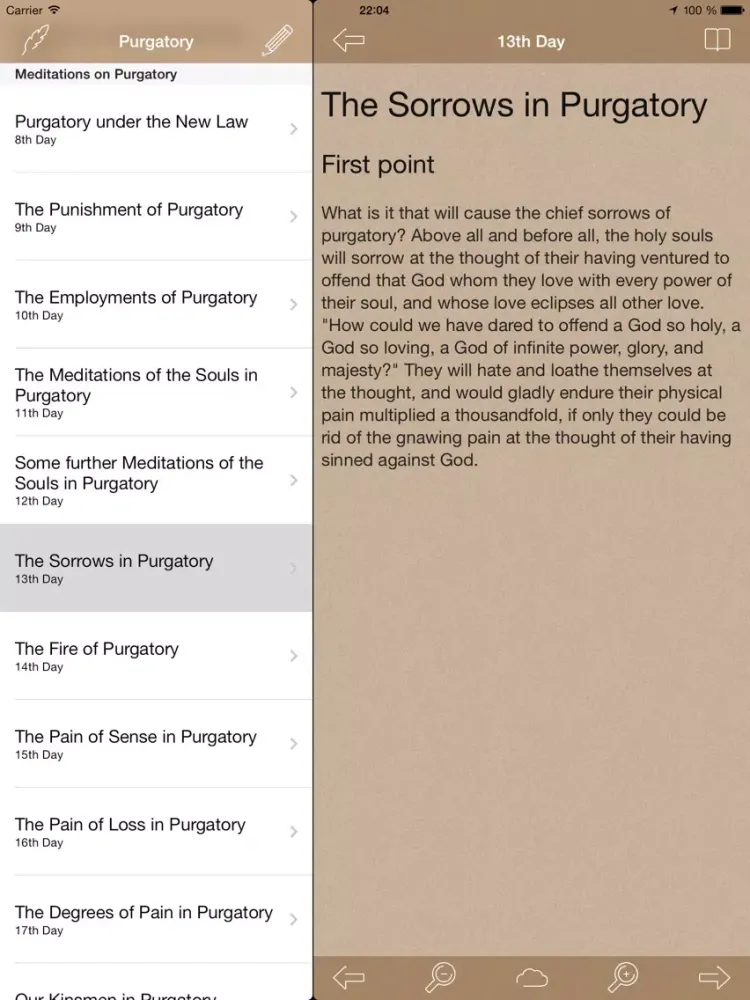Tangkapan layar Purgatory: Catholic Meditations for Every Day in a Month iPad 