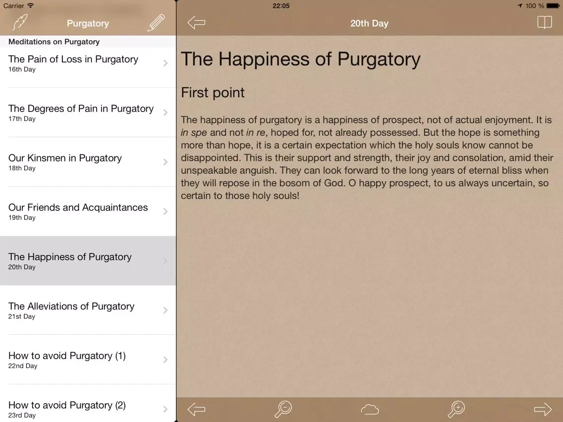 Tangkapan layar Purgatory: Catholic Meditations for Every Day in a Month iPad 