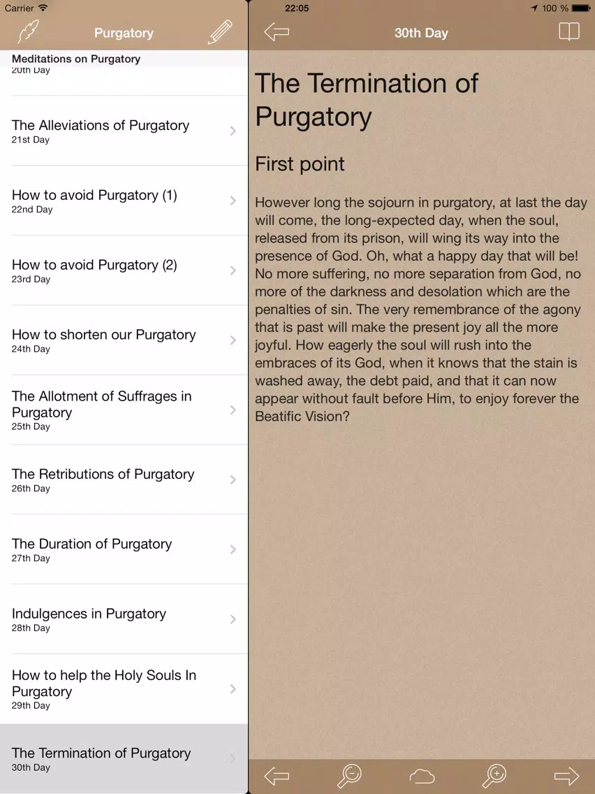 Purgatory: Catholic Meditations for Every Day in a Month iPad  スクリーンショット
