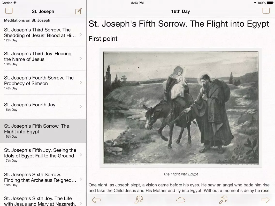Capturas de pantalla de Saint Joseph: Catholic Meditations for Every Day in a Month iPad 