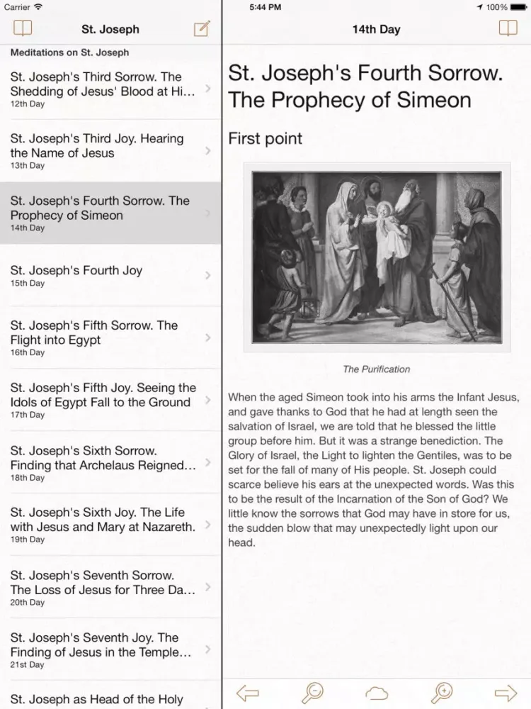 Capturas de pantalla de Saint Joseph: Catholic Meditations for Every Day in a Month iPad 