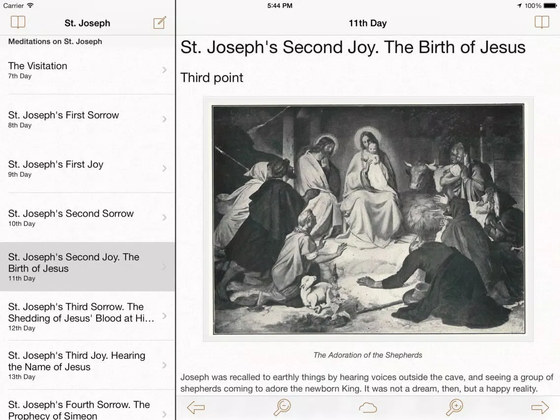 Capturas de pantalla de Saint Joseph: Catholic Meditations for Every Day in a Month iPad 