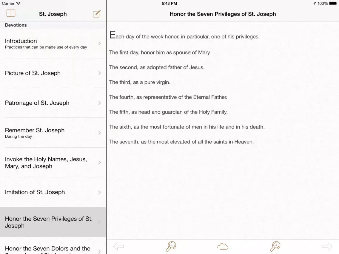 Capturas de pantalla de Saint Joseph: Catholic Meditations for Every Day in a Month iPad 