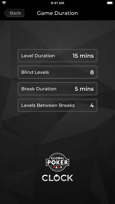 Global Poker Clock স্ক্রিনশট