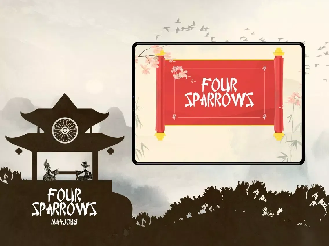 Ảnh chụp màn hình của Four Sparrows Mahjong iPad 