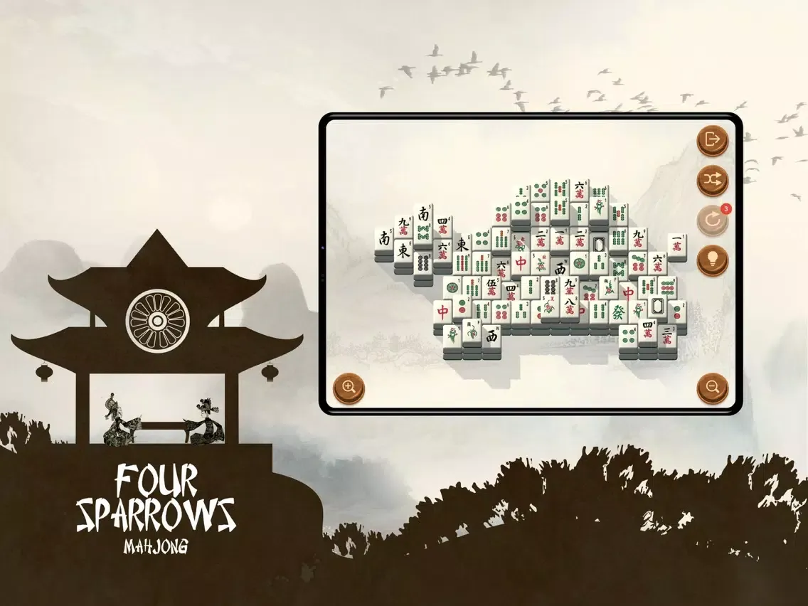 Ảnh chụp màn hình của Four Sparrows Mahjong iPad 