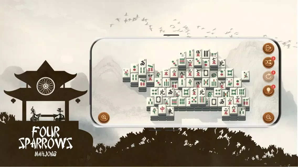 Ảnh chụp màn hình của Four Sparrows Mahjong