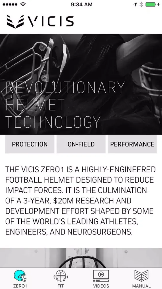 VICIS: REVOLUTIONARY HELMET TECHNOLOGY स्क्रीनशॉट
