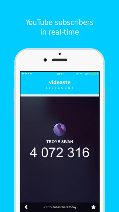 Videaste - YouTube subscriber livecount سکرین شاٹس