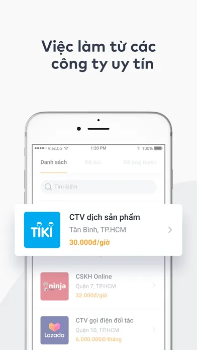 Viec.Co - Việc làm linh hoạt Screenshots