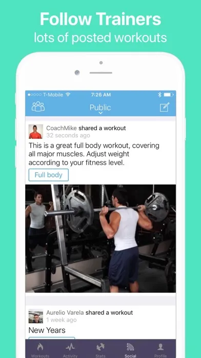Capturas de tela do Gymatic Workout Tracker