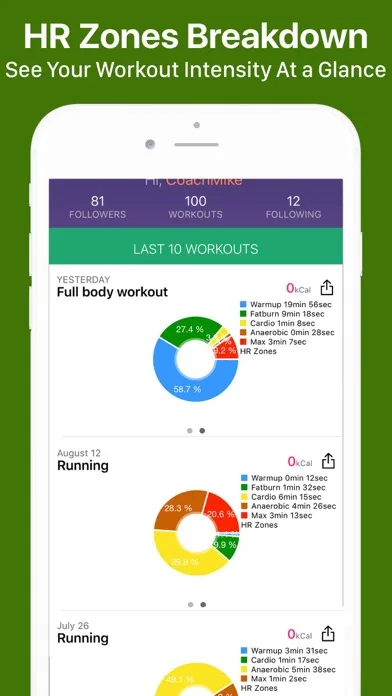 Capturas de tela do Gymatic Workout Tracker