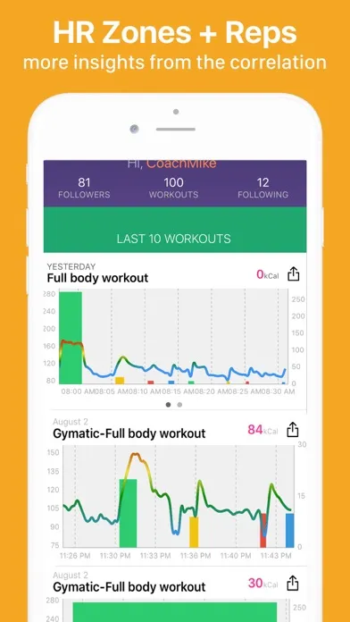 Capturas de tela do Gymatic Workout Tracker