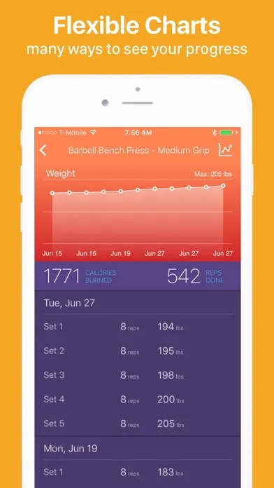Capturas de tela do Gymatic Workout Tracker