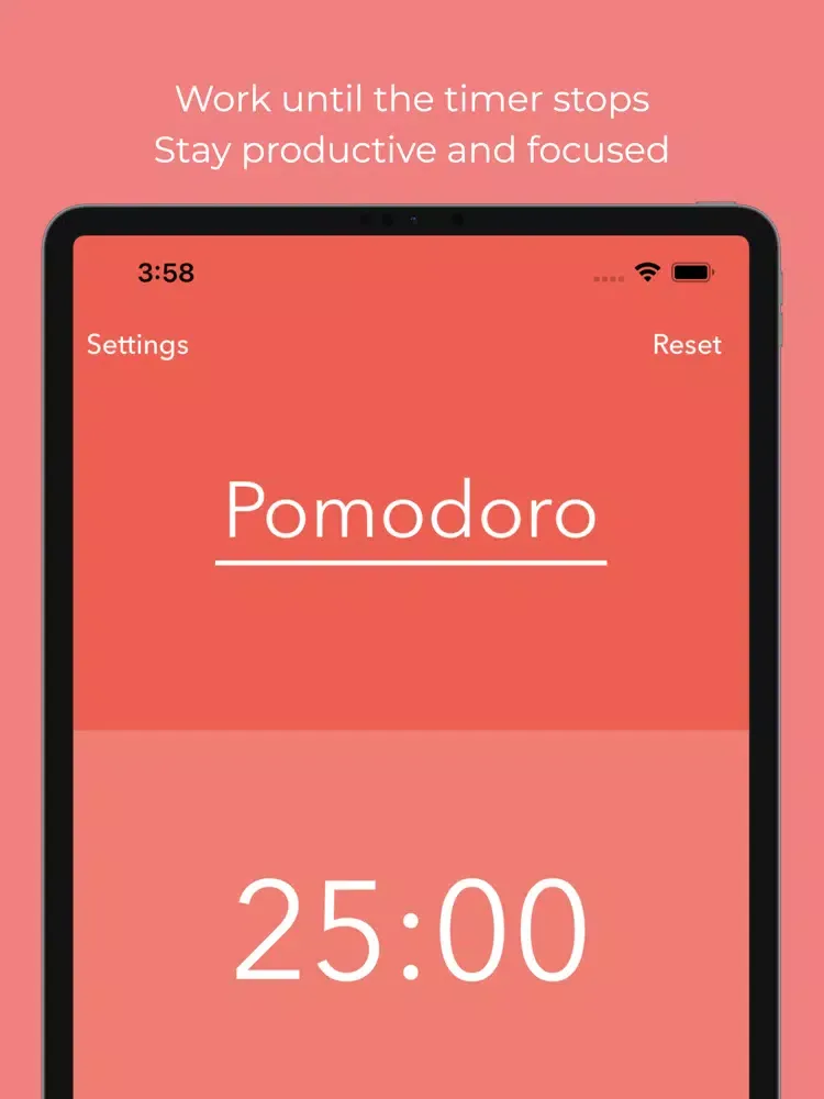 Captures d'écran de Pomodoro - Simple Focus Timer iPad 