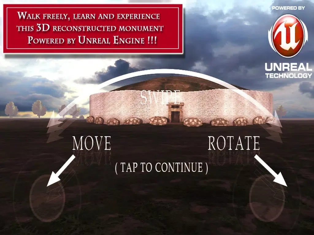 Ảnh chụp màn hình của Newgrange - Virtual 3D Tour & Travel Guide of Ireland's most famous monument (Lite version) iPad 