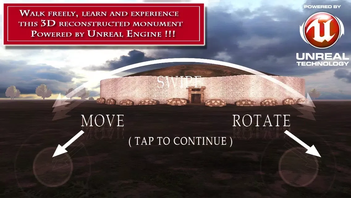 Ảnh chụp màn hình của Newgrange - Virtual 3D Tour & Travel Guide of Ireland's most famous monument (Lite version)