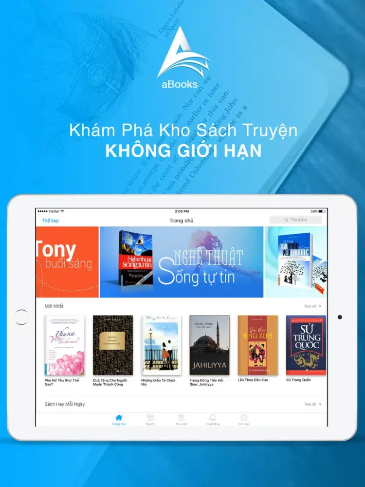Tangkapan layar aBooks - Sách Truyện Online iPad 