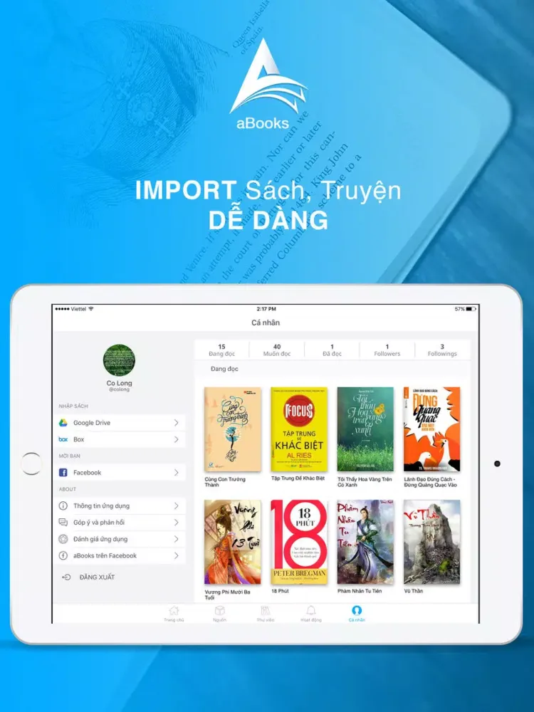Tangkapan layar aBooks - Sách Truyện Online iPad 