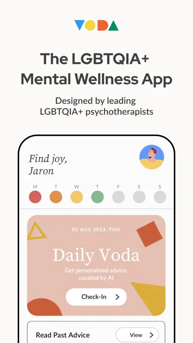 Voda: LGBTQIA+ Mental Wellness スクリーンショット