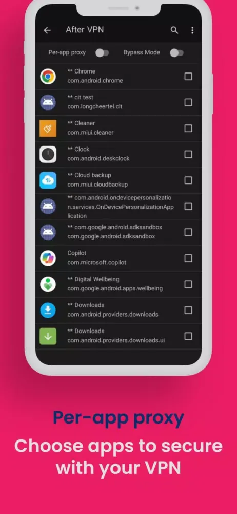 Capturas de tela do After VPN