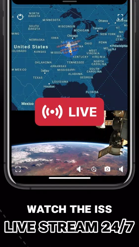 Screenshot di ISS Tracker: Live Map View Now