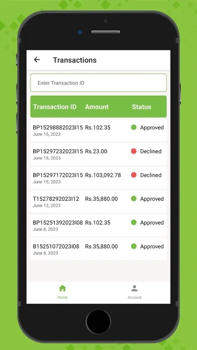 Capturas de tela do WEBXPAY