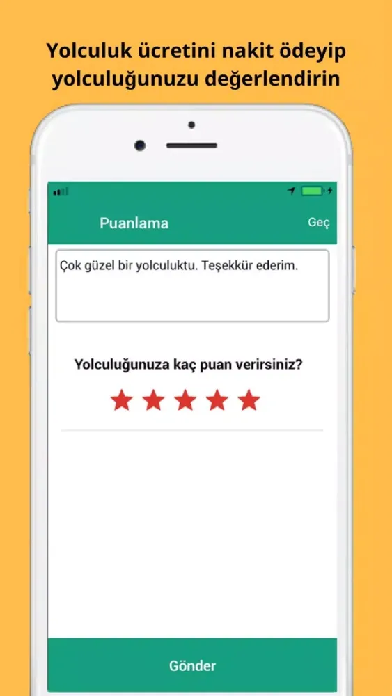 Zrzuty ekranu WeTaksi - İzmir'de Taksi Cepte