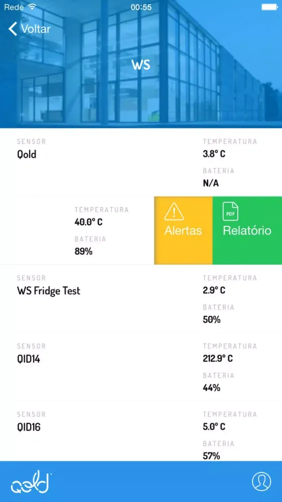 Qold - a cold chain monitoring service Screenshots