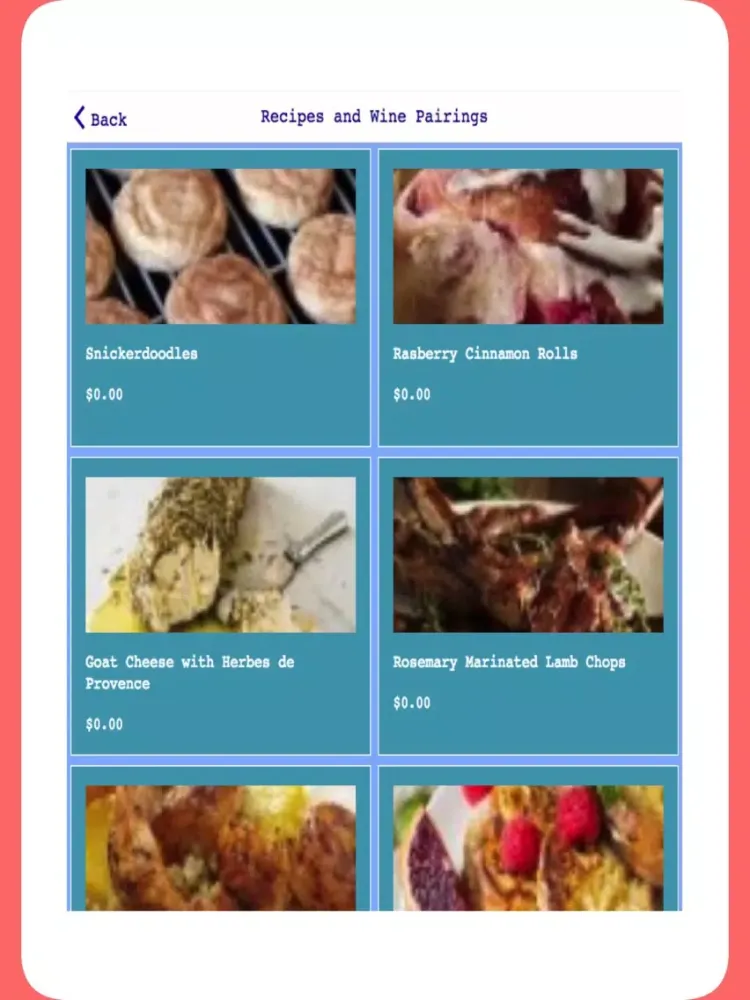 Capturas de tela do Dine and Wine iPad 