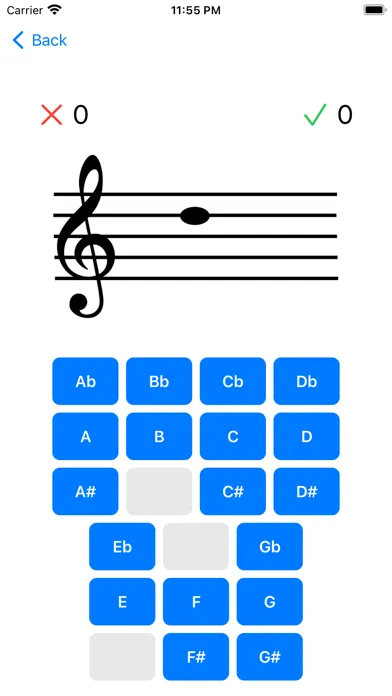 Ảnh chụp màn hình của Gliss - Notation Trainer