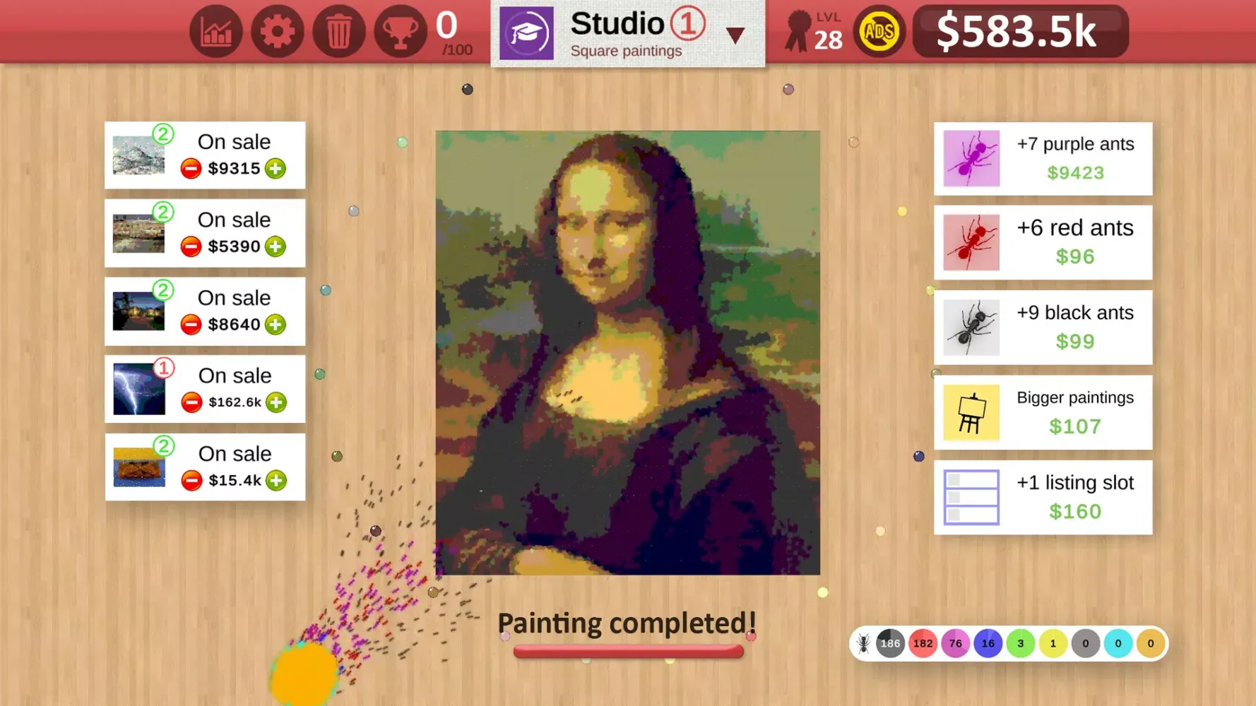 Capturas de tela do Ant Art Tycoon