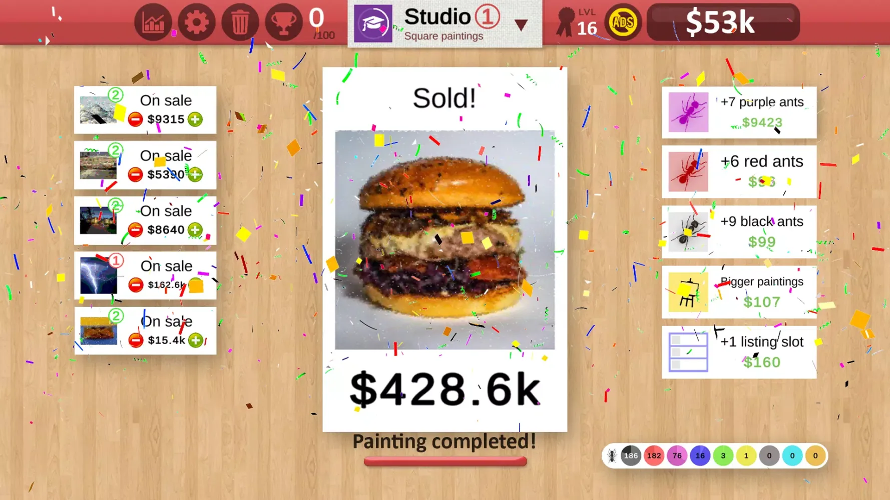 Capturas de tela do Ant Art Tycoon