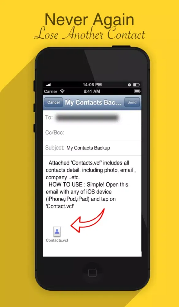 Ảnh chụp màn hình của Quick Contact Backup