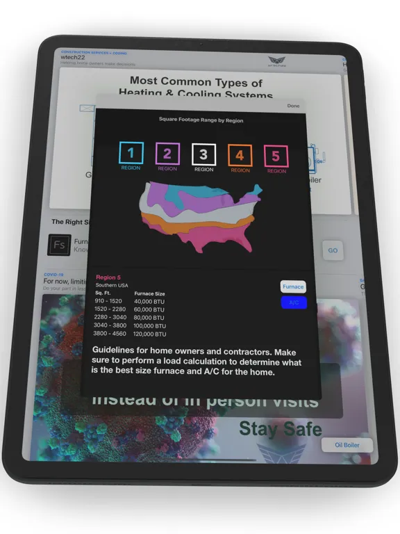 Tangkapan skrin wtech22 Home App iPad 