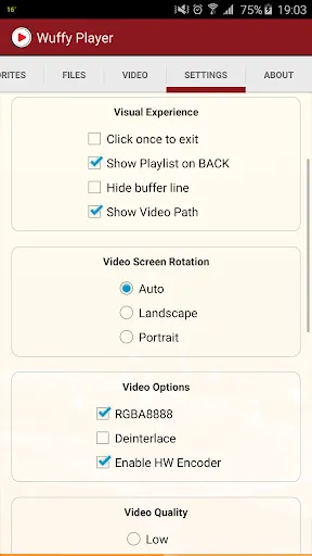Wuffy Media Player Screenshots