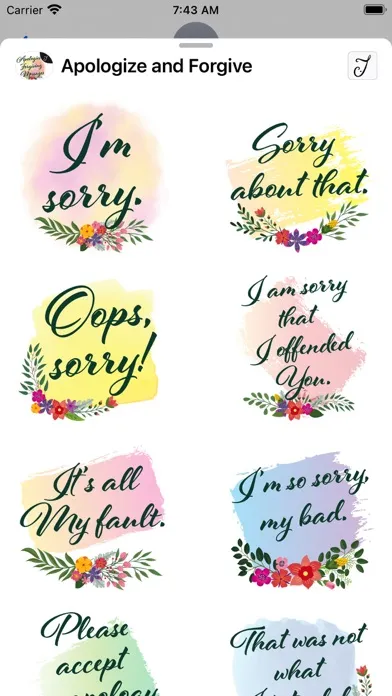 Apologies & Forgiving Messages 스크린샷