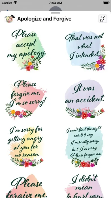 Apologies & Forgiving Messages 스크린샷