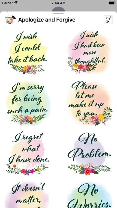 Apologies & Forgiving Messages 스크린샷