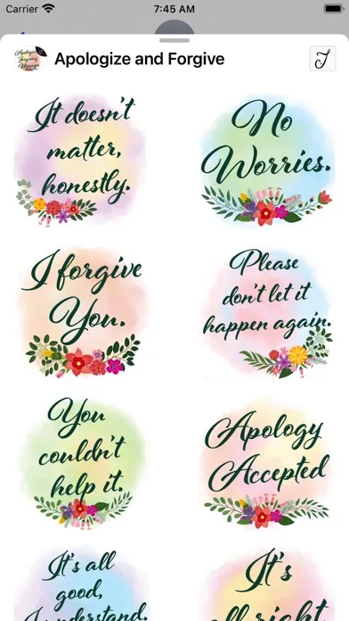 Apologies & Forgiving Messages 스크린샷