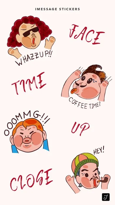 Ảnh chụp màn hình của Face Time Up Close Stickers