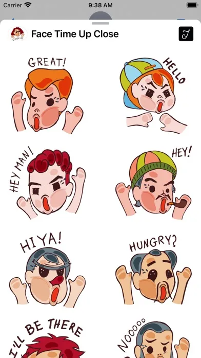 Ảnh chụp màn hình của Face Time Up Close Stickers