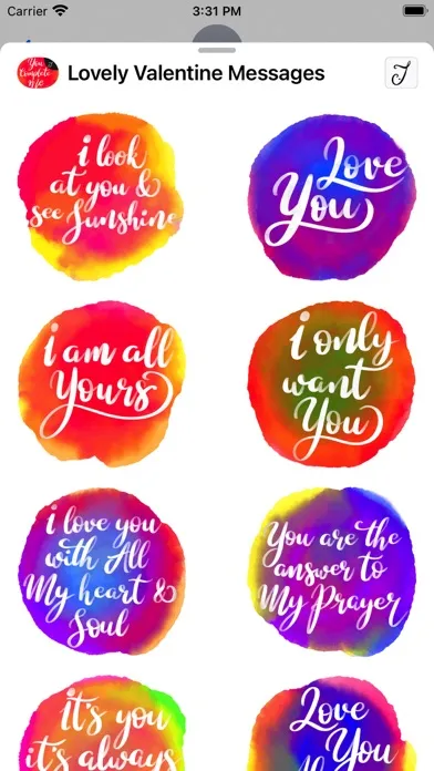 Tangkapan layar Lovely Valentine Messages