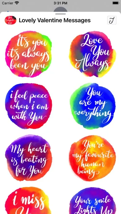 Tangkapan layar Lovely Valentine Messages