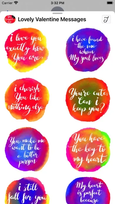 Tangkapan layar Lovely Valentine Messages