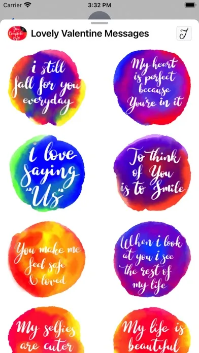 Tangkapan layar Lovely Valentine Messages