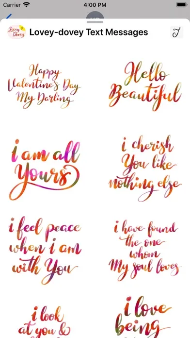 Tangkapan layar Lovey-dovey Text Messages